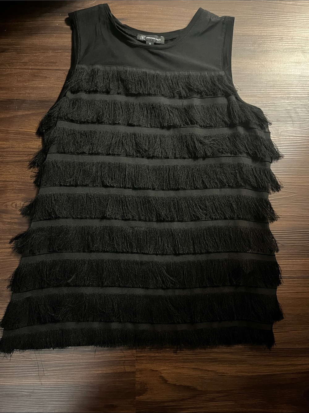 INC flapper styled elevated sleeveless blouse